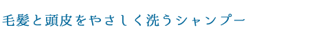 毛髪と頭皮をやさしく洗うシャンプー